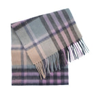 Edinburgh 100% Lambswool Scarf – Premium Soft Wool Wrap - Chequer Tartan Purple - Heritage Of Scotland -
