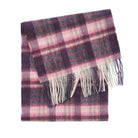 Edinburgh 100% Lambswool Scarf – Premium Soft Wool Wrap - Cluster Gingham Astral - Berry - Heritage Of Scotland -