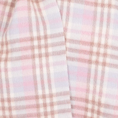 Edinburgh 100% Lambswool Scarf – Premium Soft Wool Wrap - Cluster Gingham Lilac and Pink, White - Heritage Of Scotland -