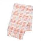 Edinburgh 100% Lambswool Scarf – Premium Soft Wool Wrap - Cluster Gingham Lilac - Pink - White - Heritage Of Scotland -