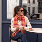 Edinburgh 100% Lambswool Scarf – Premium Soft Wool Wrap - Cragg Check Ginger - Heritage Of Scotland -