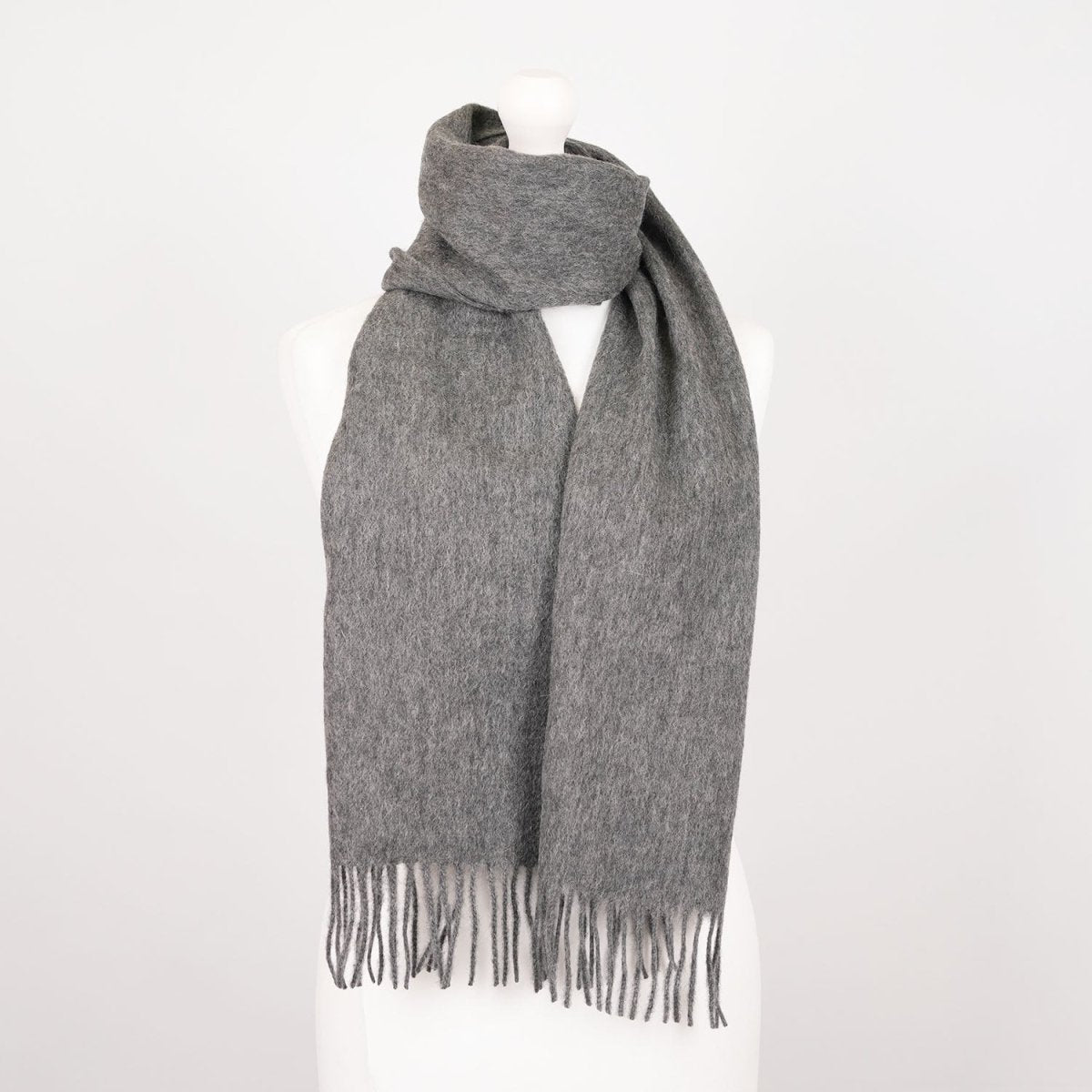 Edinburgh 100% Lambswool Scarf – Premium Soft Wool Wrap - Derby Grey - Heritage Of Scotland -