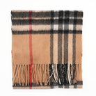 Edinburgh 100% Lambswool Scarf – Premium Soft Wool Wrap - Enlarged Off Centered Scotty Thom Camel - Heritage Of Scotland -
