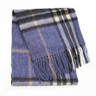 Edinburgh 100% Lambswool Scarf – Premium Soft Wool Wrap - Enlarged Off Centred Scotty Denim - Heritage Of Scotland -
