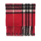 Edinburgh 100% Lambswool Scarf – Premium Soft Wool Wrap - Enlarged Off Centred Scotty Thom Red - Heritage Of Scotland -