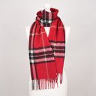 Edinburgh 100% Lambswool Scarf – Premium Soft Wool Wrap - Enlarged Off Centred Scotty Thom Red - Heritage Of Scotland -