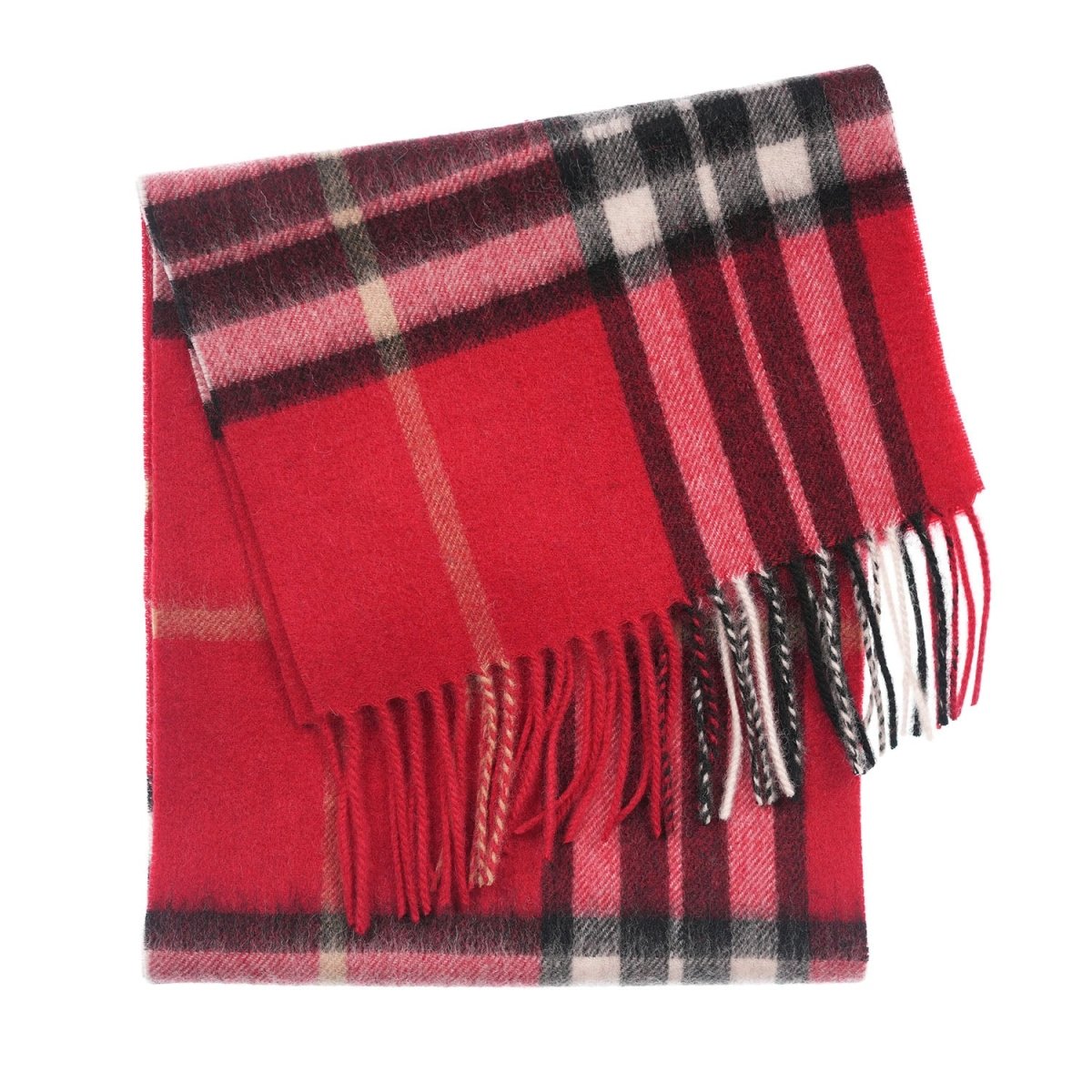 Edinburgh 100% Lambswool Scarf – Premium Soft Wool Wrap - Enlarged Off Centred Scotty Thom Red - Heritage Of Scotland -
