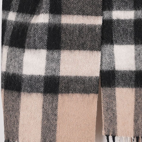 Edinburgh 100% Lambswool Scarf – Premium Soft Wool Wrap - Exploded Scotty Thomson Camel - Heritage Of Scotland -