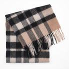 Edinburgh 100% Lambswool Scarf – Premium Soft Wool Wrap - Exploded Scotty Thomson Camel - Heritage Of Scotland -