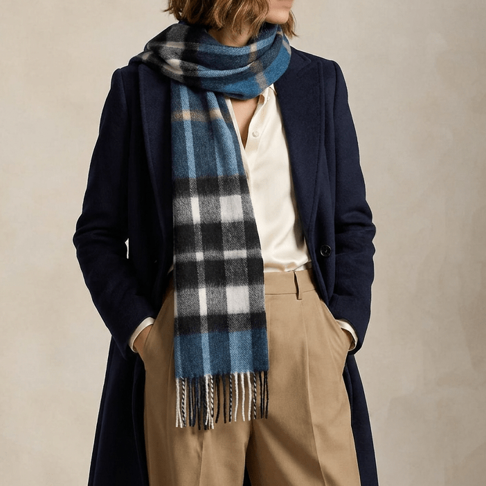 Edinburgh 100% Lambswool Scarf – Premium Soft Wool Wrap - Exploded Scotty Thomson Pacific - Heritage Of Scotland -
