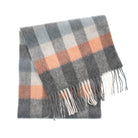 Edinburgh 100% Lambswool Scarf – Premium Soft Wool Wrap - Giant Chequer Grey - Heritage Of Scotland -