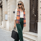 Edinburgh 100% Lambswool Scarf – Premium Soft Wool Wrap - GINGER CHECK - Heritage Of Scotland -