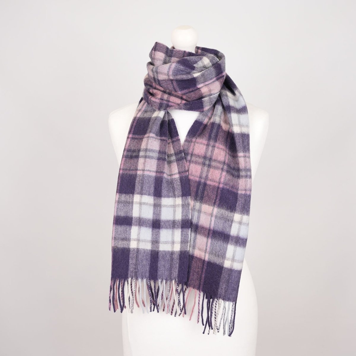 Edinburgh 100% Lambswool Scarf – Premium Soft Wool Wrap - Henold - Blackberry - Blue - Camellia - Heritage Of Scotland -