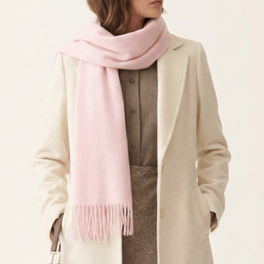Edinburgh 100% Lambswool Scarf – Premium Soft Wool Wrap - Light Pink - Heritage Of Scotland -