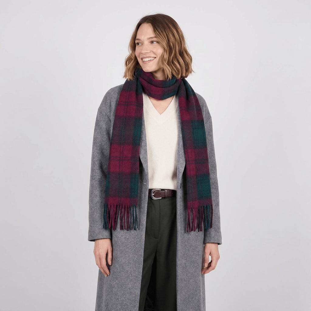 Edinburgh 100% Lambswool Scarf – Premium Soft Wool Wrap - Lindsay - Heritage Of Scotland -