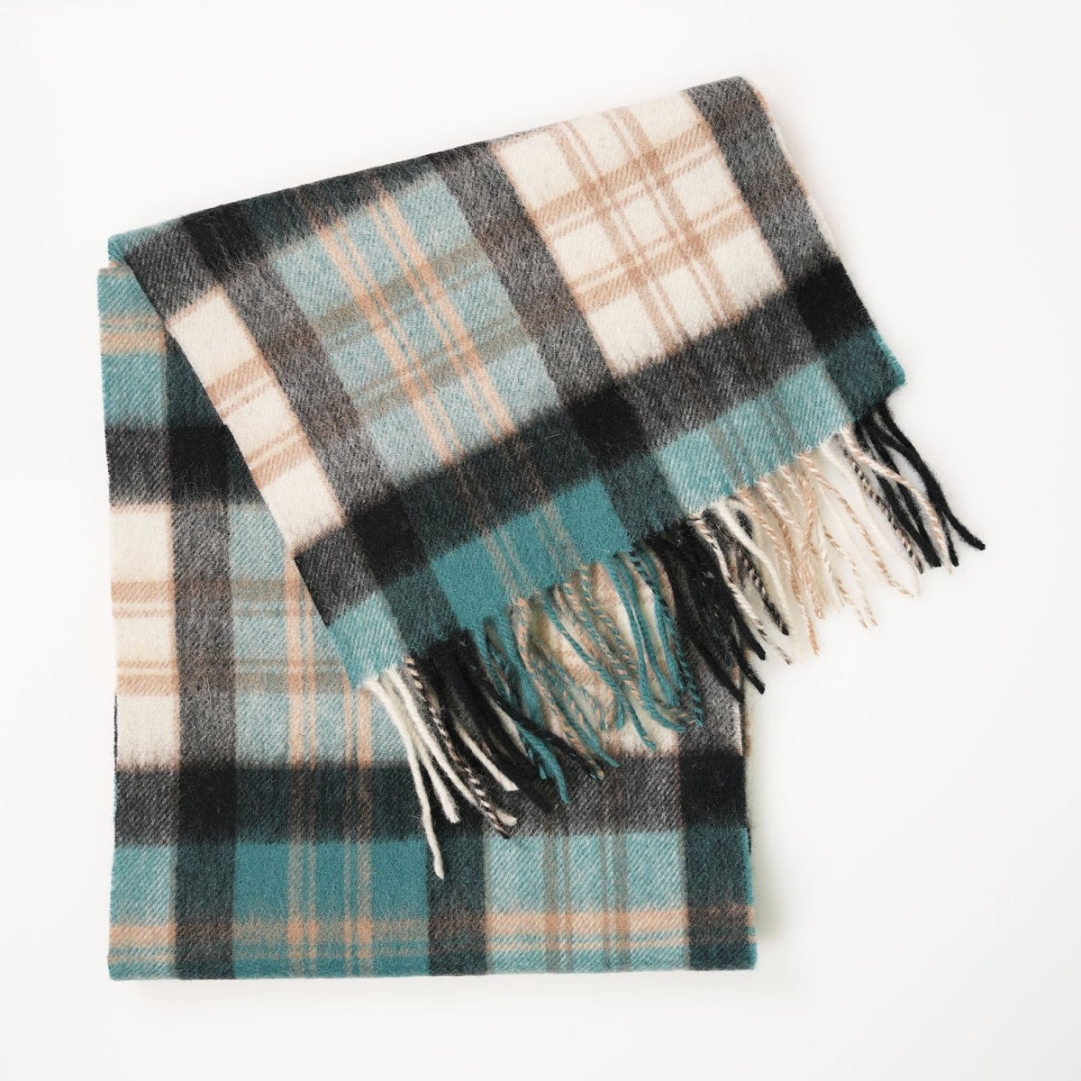 Edinburgh 100% Lambswool Scarf – Premium Soft Wool Wrap - Macdonald Green Mix - Heritage Of Scotland -