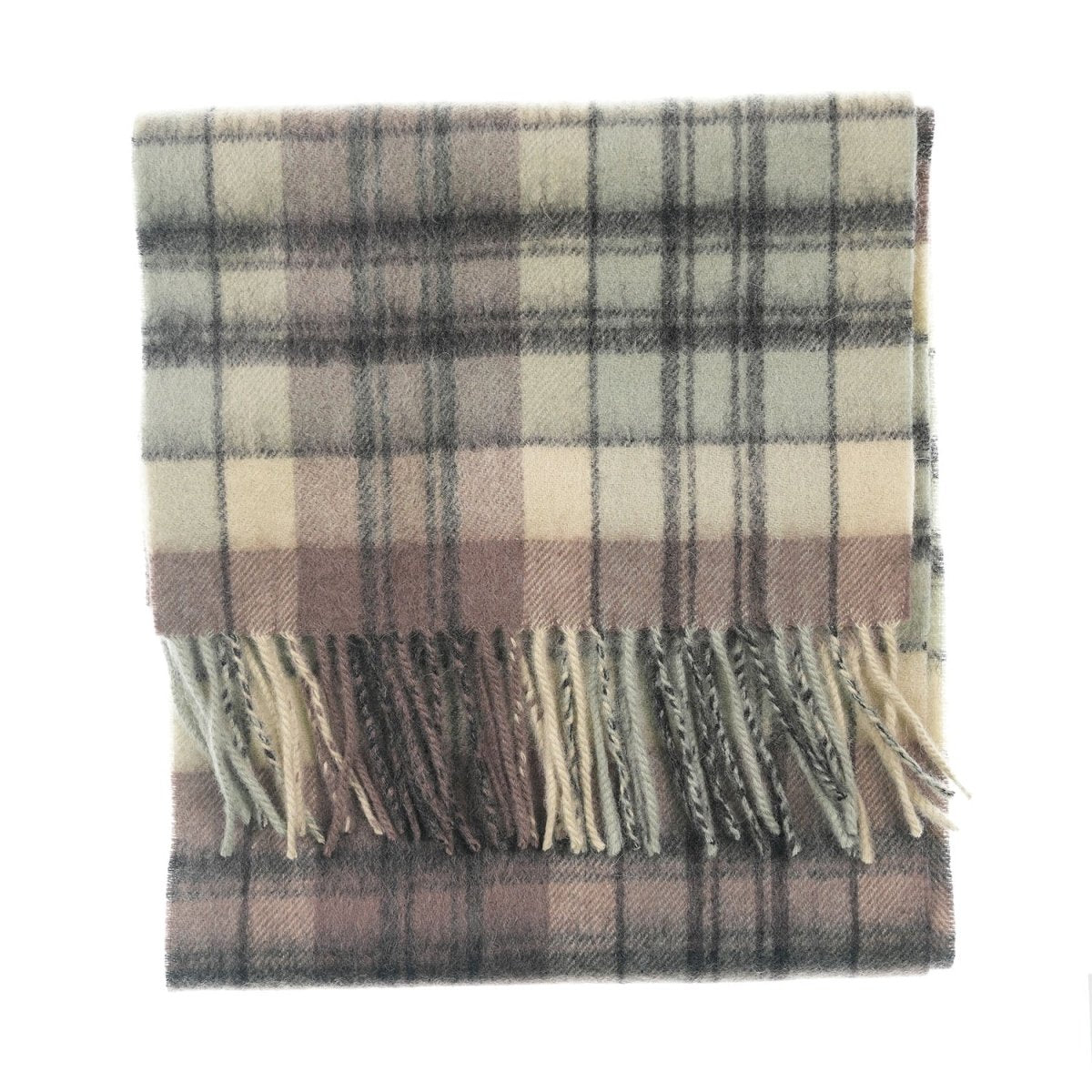 Edinburgh 100% Lambswool Scarf – Premium Soft Wool Wrap - Macdonald Light Green Mix - Heritage Of Scotland -