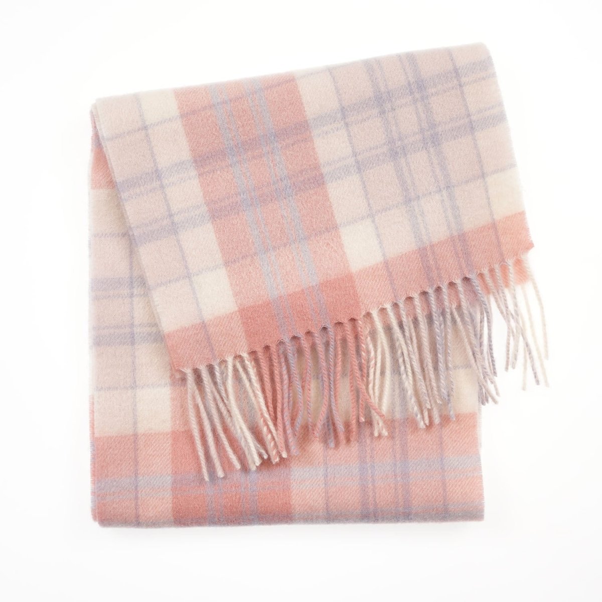 Edinburgh 100% Lambswool Scarf – Premium Soft Wool Wrap - Macdonald White Mix - Heritage Of Scotland -