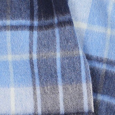 Edinburgh 100% Lambswool Scarf – Premium Soft Wool Wrap - Mill Check Eclipse - Heritage Of Scotland -