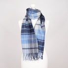 Edinburgh 100% Lambswool Scarf – Premium Soft Wool Wrap - Mill Check Eclipse - Heritage Of Scotland -