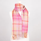 Edinburgh 100% Lambswool Scarf – Premium Soft Wool Wrap - Mill Check Ginger - Heritage Of Scotland -