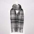 Edinburgh 100% Lambswool Scarf – Premium Soft Wool Wrap - MONOCHROME BUCHANAN - Heritage Of Scotland -