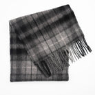 Edinburgh 100% Lambswool Scarf – Premium Soft Wool Wrap - MONOCHROME BUCHANAN - Heritage Of Scotland -