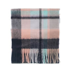 Edinburgh 100% Lambswool Scarf – Premium Soft Wool Wrap - Myriad Check - Navy, Greige and Light Blue - Heritage Of Scotland -