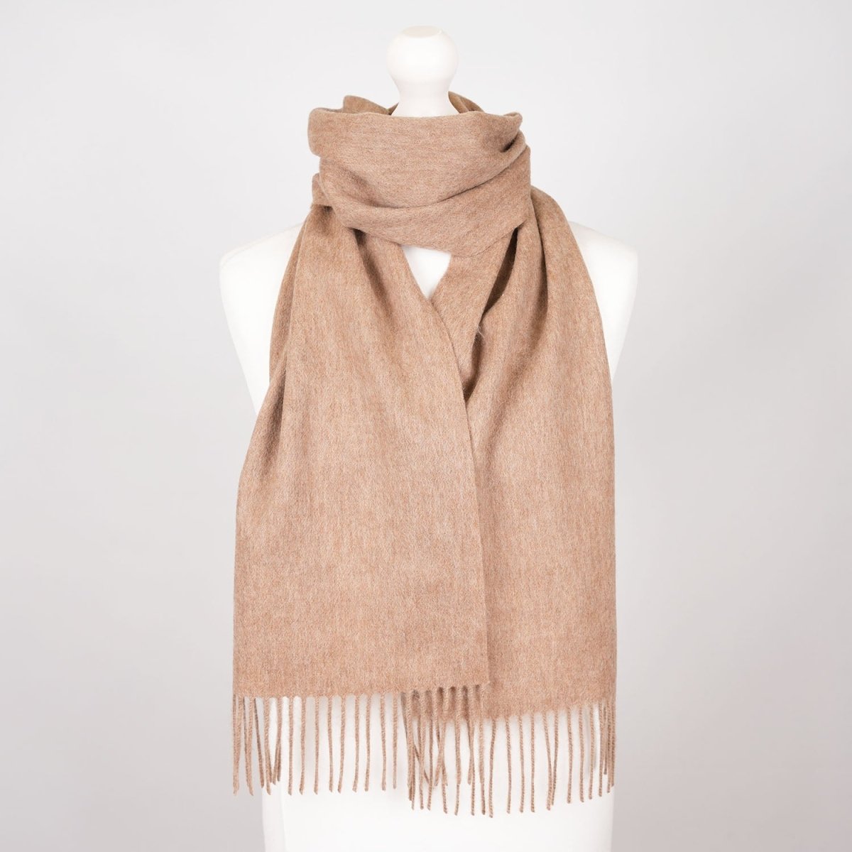 Edinburgh 100% Lambswool Scarf – Premium Soft Wool Wrap - Natural - Heritage Of Scotland -