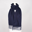 Edinburgh 100% Lambswool Scarf – Premium Soft Wool Wrap - Navy - Heritage Of Scotland -