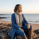 Edinburgh 100% Lambswool Scarf – Premium Soft Wool Wrap - Oyster Grey - Heritage Of Scotland -
