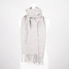 Edinburgh 100% Lambswool Scarf – Premium Soft Wool Wrap - Oyster Grey - Heritage Of Scotland -