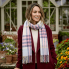 Edinburgh 100% Lambswool Scarf - Premium Soft Wool Wrap - Pastel Pink - Heritage Of Scotland -