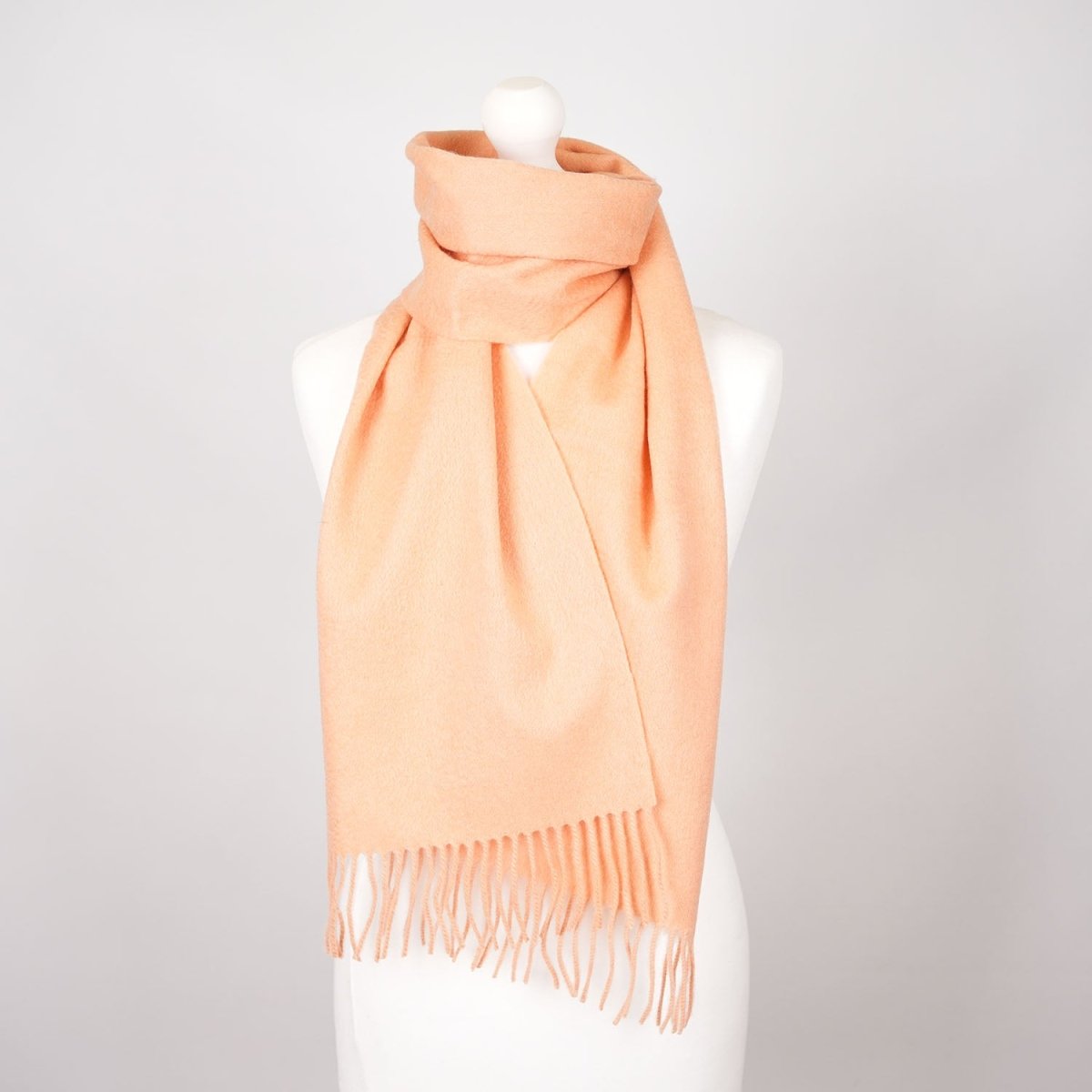 Edinburgh 100% Lambswool Scarf – Premium Soft Wool Wrap - Peach Fuzz - Heritage Of Scotland -