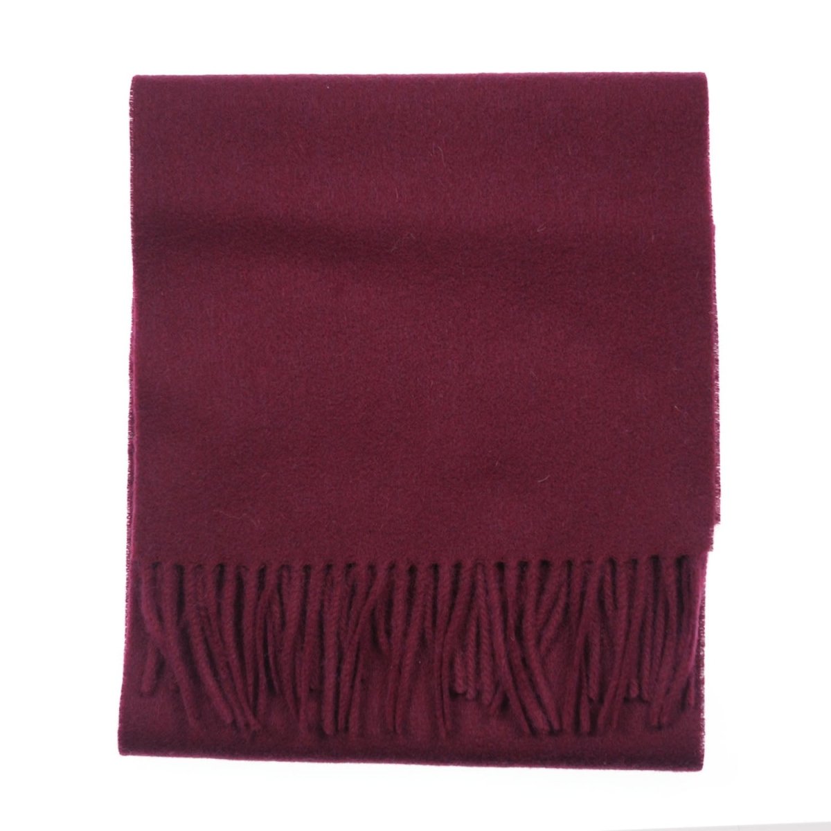 Edinburgh 100% Lambswool Scarf - Premium Soft Wool Wrap - Plain Maroon - Heritage Of Scotland -