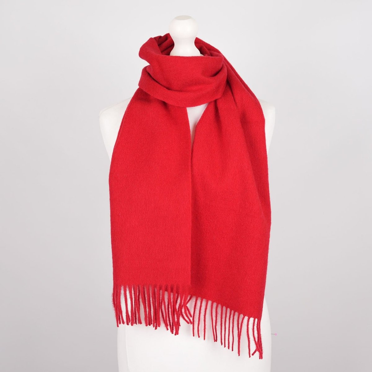 Edinburgh 100% Lambswool Scarf – Premium Soft Wool Wrap - Red Rouge - Heritage Of Scotland -