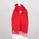 Edinburgh 100% Lambswool Scarf – Premium Soft Wool Wrap - Red Rouge - Heritage Of Scotland -