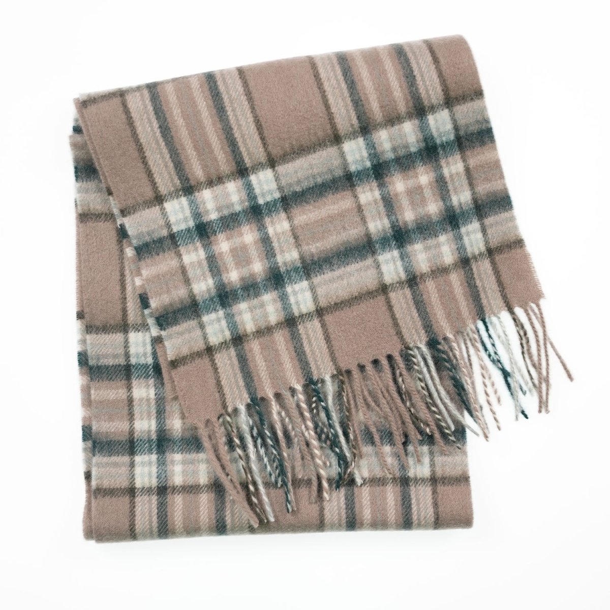 Edinburgh 100% Lambswool Scarf – Premium Soft Wool Wrap - Royal Stewart Vintage Pink - Heritage Of Scotland -