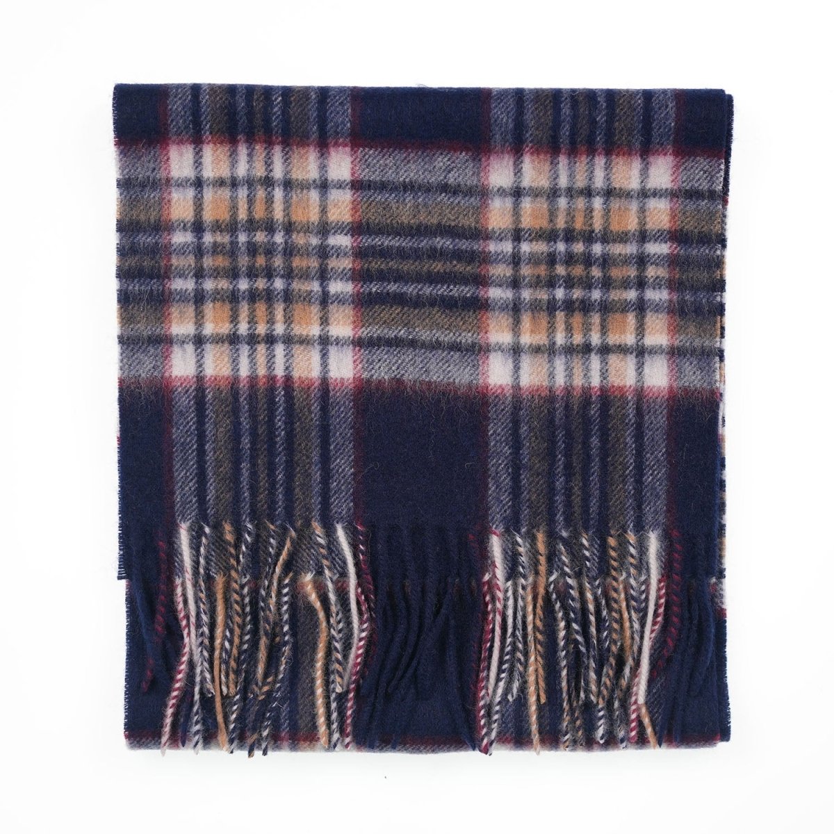 Edinburgh 100% Lambswool Scarf – Premium Soft Wool Wrap - Stewart Navy - Heritage Of Scotland -