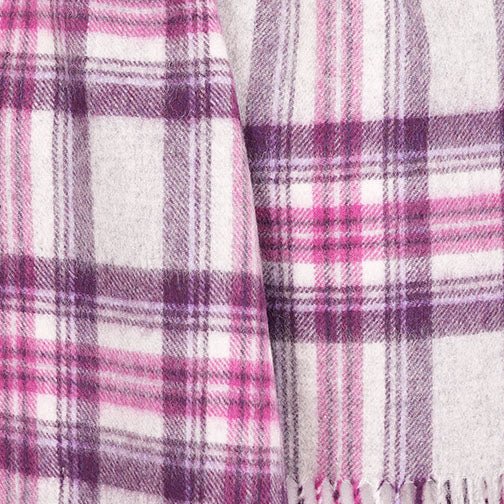Edinburgh 100% Lambswool Scarf – Premium Soft Wool Wrap - Stewart Purple - Heritage Of Scotland -
