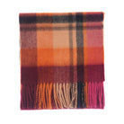 Edinburgh 100% Lambswool Scarf – Premium Soft Wool Wrap - Tartan Scarf Myriad Check - Spice/Magenta - Heritage Of Scotland -