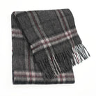 Edinburgh 100% Lambswool Scarf – Premium Soft Wool Wrap - Thomson Charcoal - Heritage Of Scotland -
