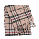 Edinburgh 100% Lambswool Scarf – Premium Soft Wool Wrap - Thomson Light Beige - Heritage Of Scotland -