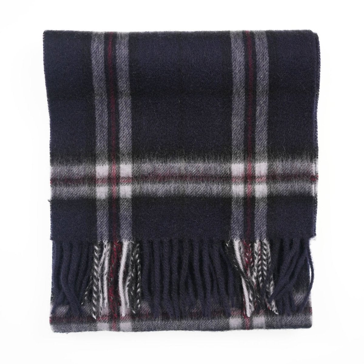 Edinburgh 100% Lambswool Scarf – Premium Soft Wool Wrap - Thomson Navy - Heritage Of Scotland -