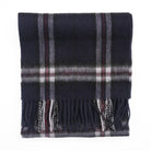 Edinburgh 100% Lambswool Scarf – Premium Soft Wool Wrap - Thomson Navy - Heritage Of Scotland -