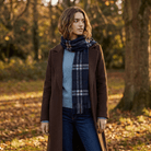 Edinburgh 100% Lambswool Scarf – Premium Soft Wool Wrap - Thomson Navy - Heritage Of Scotland -