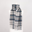 Edinburgh 100% Lambswool Scarf – Premium Soft Wool Wrap - Tweed Tartan Dover and Grey Check - Heritage Of Scotland -