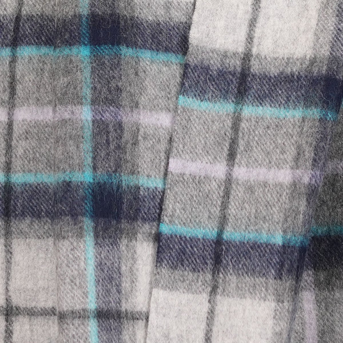 Edinburgh 100% Lambswool Scarf – Premium Soft Wool Wrap - Tweed Tartan Dover and Grey Check - Heritage Of Scotland -
