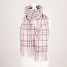 Edinburgh 100% Lambswool Scarf - Soft Warm Luxury Wool Scarf - Thomson Pale Pink - Heritage Of Scotland -