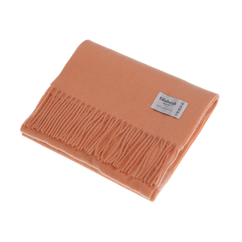 Edinburgh 100% Lambswool Tartan Scarf Peach Fuzz - Heritage Of Scotland - Peach Fuzz